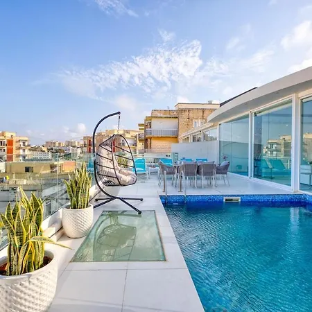 Apartment Luxury Penthouse In Swieqi With In And Outdoor Pool