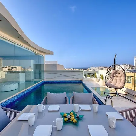 Lägenhet Luxury Penthouse In Swieqi With In And Outdoor Pool *