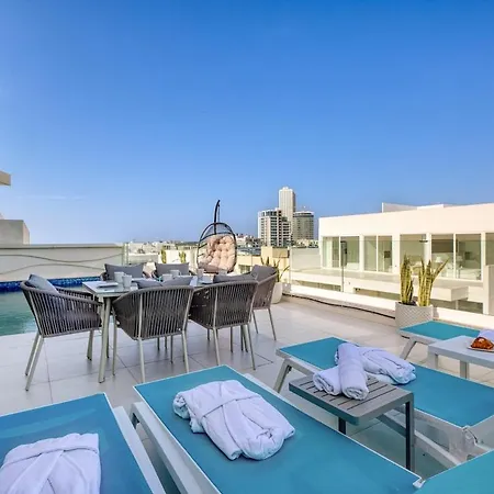 Luxury Penthouse In Swieqi With In And Outdoor Pool Apartment Saint Julian's